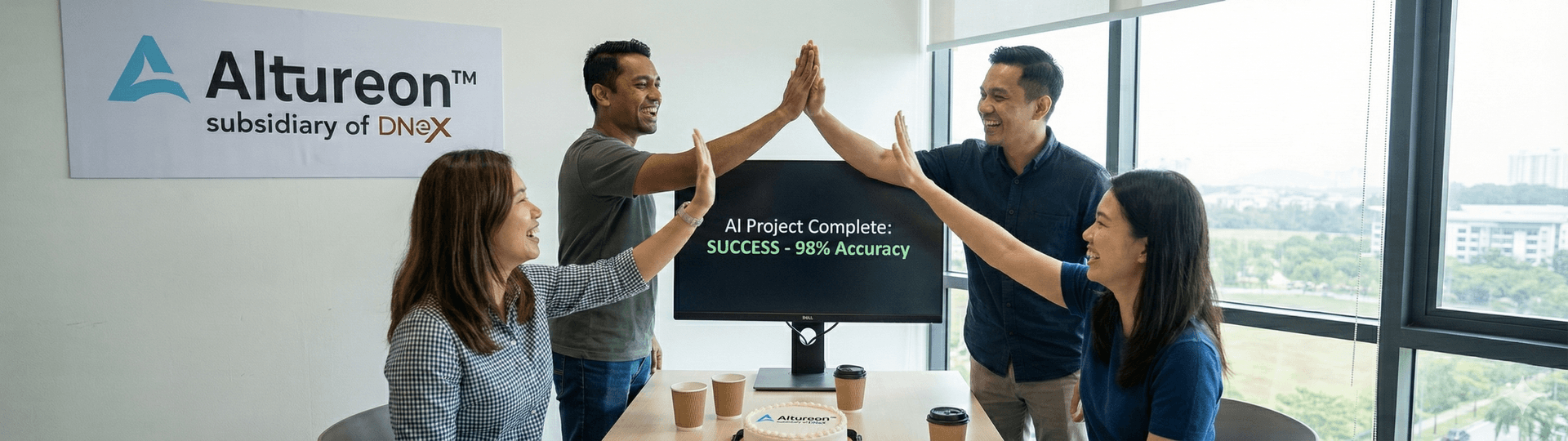 Team Celebrating Project Success